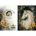 DUTCH LADY DESIGNS GREETING CARD White Horse 